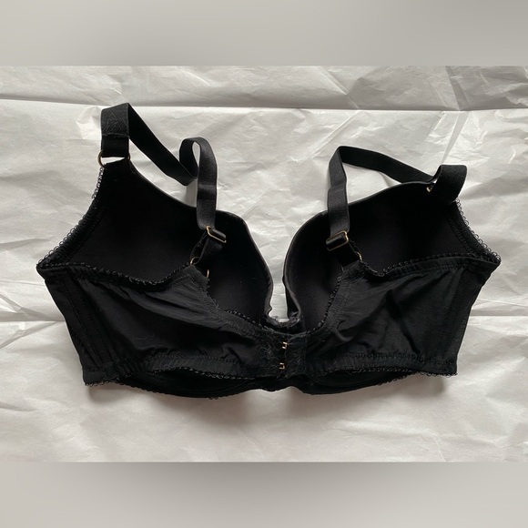 L’agent Agent Provocateur satin push up bra Black 34E 34DD never worn padded - Picture 2 of 5
